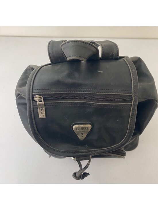 Vintage Guess USA Backpack Flap Bag Pockets Black main image 5